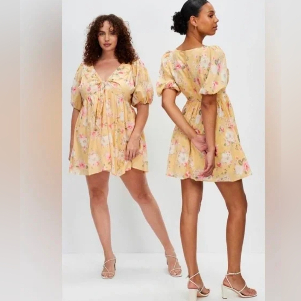 Abercrombie Deep V Neckline Floral Mini Dress - Picture 8 of 10
